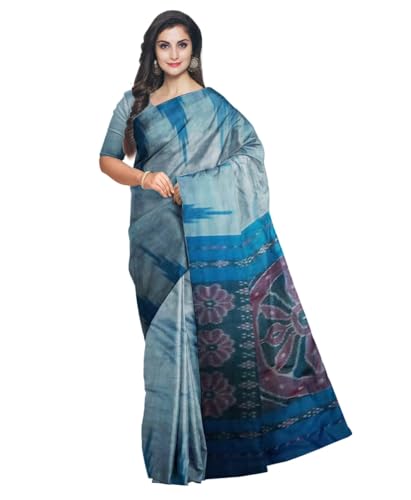COTTONSILK & KHANDUAPATA Odisha Sambalpuri Handloom Ikat Women Cotton Khandua Saree, Ikkat Orissa Traditional
