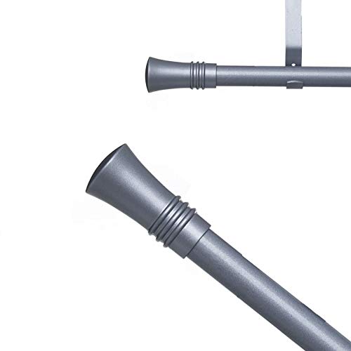 Home Gadgets Barra Cortinas Extensible para Salon 120-210 cm Gris