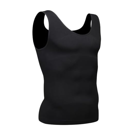 LGMTR Gynecomastia Compression Shirt Men - Slimming Undershirt for Mens Shapewear, Body Shaper Compression Tank Top (Black, L)