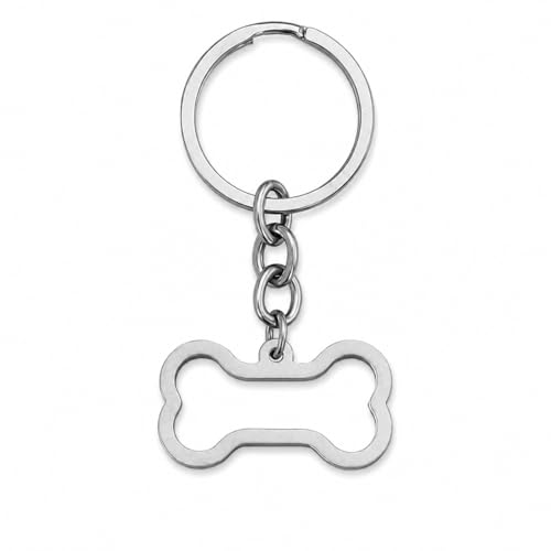 Image of M Men Style Personalised Dog Paw Print Silver Stainless Steel Keychain For Men And Women LCK061