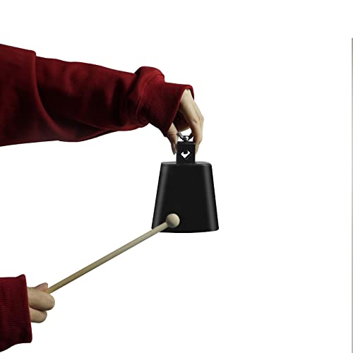 image for Soulmate Cowbell 4 inch Metal Steel Cow Bell Instrument Noise Makers C