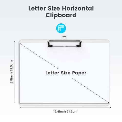 Macroclo Pranchetas De Plástico Horizontais, Prancheta De Acrílico Transparente 8,5 X 11 Pol. Para S
