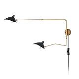 Fácil de instalar: La lámpara de pared Industrial cuenta con 180 cm, enchufes e interruptores con cable, así que no hay cableado desordenado, sin ajuste de un electricista o sin tedioso hacerlo requiere. Basta con conectarlo a la toma de corriente y disfrutar!