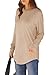 XIEERDUO Long Sleeve Shirts for Women Loose Fit Womens Fall Fashion 2025 Plus Size Tops Women's Clothing Khaki 3XL