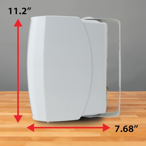 Dual Electronics LU63PW 6.5" 3-Way High Performance Outdoor Indoor Wired Speakers | Effortless Set Up | Home, Pool, Patio, Garage Use | Weather Resistant | Expansive Stereo Sound Coverage | White - Thumbnail 4