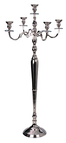Candelabro de 5 Brazos Plateado Altura del Candeleros 122 cm