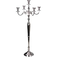 Candelabro de 5 Brazos Plateado Altura del Candeleros 122 cm