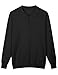 COOFANDY Men Long Sleeve Polo Sweater Collared Knit Pullover Sweater Vintage Fall Fashion 2025 Black
