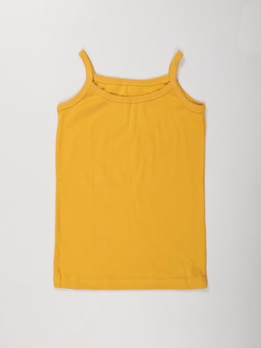 Image of KiddoPanti Girls 100% Cotton Rib Solid Camisole Tank Top Pack of 3