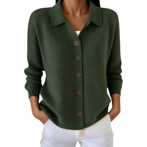 Cardigan mujer invierno chaqueta lana merino botones cárdigan vaquero diario