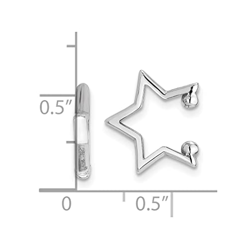 136mm-14k-White-Gold-Polished-Star-Pair-Of-Cuff-Earrings-Measures-1425x136mm-Wide-Jewelry-Gifts-for-Women