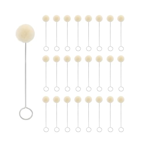 10 Pieces Wool Daubers Ball Brush Leather Dye Tool with Metal Handle, Wool Balls Dauber Dyeing Applicator, Leather Dye Applicator for DIY Crafts Projects