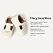 Amazon Essentials x Sofia Grainge Baby Girls' Non-Slip Mary Jane Shoes, Off-White, 2 Infant