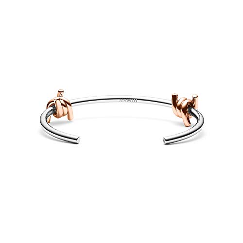 Mvmt Women's Double Barbed Cuff Silver/Rose Gold Bracelet | 160 Mm #TOP1
