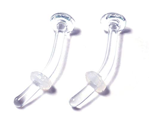 [フロム ダ ファクトリー] 強化ガラスリテーナー 2本セット 20G 18G 16G 14G 12G 10G 8G 軟骨ピアス ボディピアス ピアス 金属アレルギー つけっぱなし セカンドピアス 透明ピアス トラガス ヘリックス へそピアス コンク イヤーロブ 眉ピアス ガラス リテーナー (16G, 全長12mm,カラー クリア)