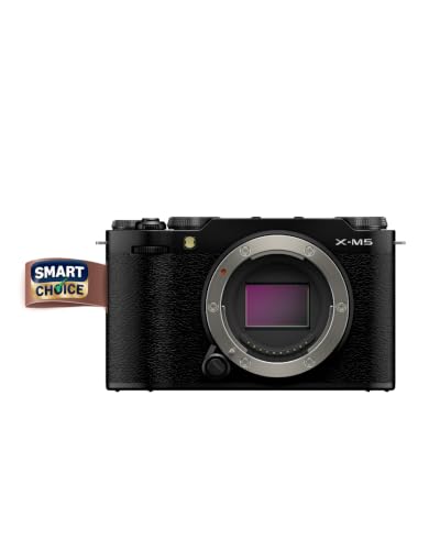 Image of Fujifilm X-M5 26.1MP APS-C X-Trans CMOS 4|Retro Style mirrorless Compact Travel Camera|6.2k vlogging|High Speed Recording FHD 240fps|Advance AF for Street /Lifestyle /Amateurs (Body only) -Black