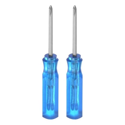 2Pcs PH0 Mini Phillips Screwdriver 1.5mm Magnetic Cross Head 45mm Length for Small Appliances Repairs, Blue