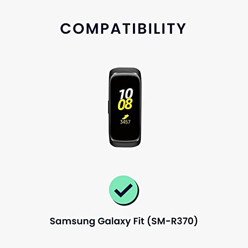 Image of 2x Replacement Strap for Samsung Galaxy Fit (SM-R370) Band - Silicone Band Soft TPU Durable Black /Navy Blue, L, TPU; Silicone