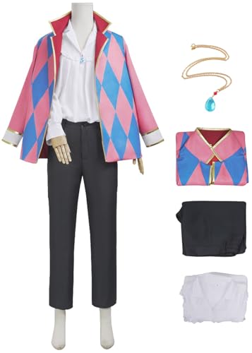 Déguisement Howl avec collier homme veste chemisier pantalon pour jeu de rôle