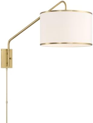 Crystorama Mallory 1 Light Soft Brass Task Sconce