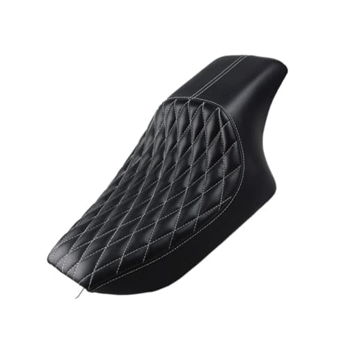 Asiento de motocicleta para Sportster XL 883 1200 con cojín doble de cuero negro 4