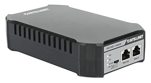 Intellinet 10G Poe++ Injector – 95W Power Over Ethernet Output, Supports Up to 328ft, 10GBASE-T RJ45 Ethernet Port, Wall Mountable, Rubber - 3 Yr Mfg Warranty – 561945