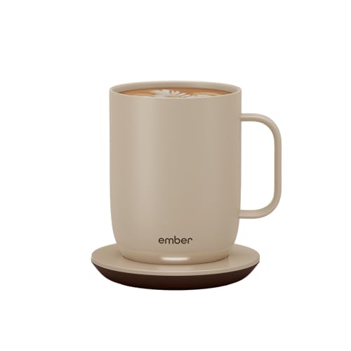 Image of Ember Temperature Control Smart Mug 2, 14 Oz, App-Controlled Heated Coffee Mug with 80 Min Battery Life and Improved Design, Sandstone