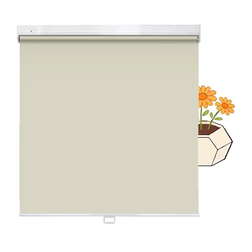Persianas Enrollables Opacas Sin Cable 60/70/80/90/100/110/120cm Ancho,Estores Enrollables Parasol para Ventanas,Cortinas con Aislamiento Térmico/Privacidad,para Cocina,Baño,W×H-130×40cm(51 * 16in)