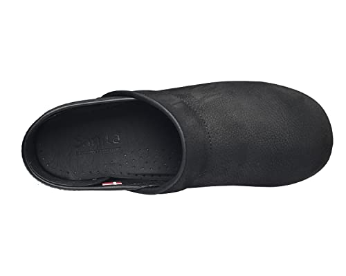 Clogs Schuhe Sanita Professional in geschlossenem Design aus geöltem Leder