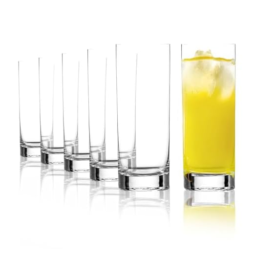 Stölzle Lausitz New York Bar vaso de agua Highball, 450 ml, set de 6, aptos para lavavajillas, vasos de aperitivo de forma elegante y sencilla, hechos de cristal resistente a roturas y de alta calidad