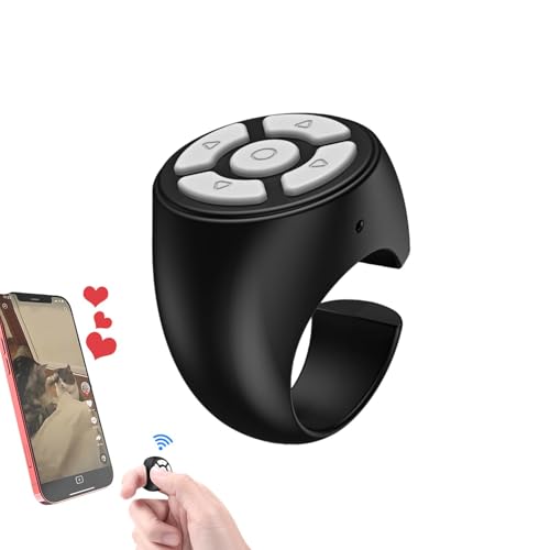Pasador De Páginas Remoto - Control Remoto Inalámbrico Bluetooths | Control Remoto De Obturador De Anillo | Girador De Páginas Bluetooths Recargable Portátil | Anillo De Desplazamiento Remoto