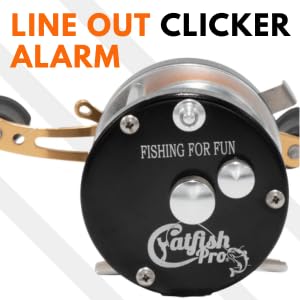 Catfish Pro Fishing for Fun Baitcasting Reel Pre-Spooled with Line | Durable, Easy to Use, and Smooth Fishing Reels for Catfish, Bass, Carp, Trout, and More Fish Varieties