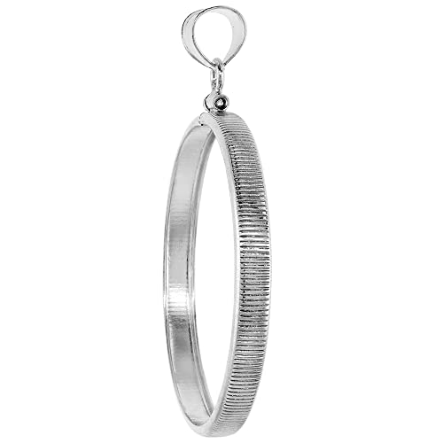 Sterling Silver 1 oz. Silver Round & Casino Chip Mexican Cien Peso Bezel 39 mm Screw Top Coin Edge Coin NOT Included3