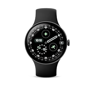 Google Pixel Watch 4 (45 mm) - Smartwatch Android con tracker per fitness e benessere, e assistente virtuale Gemini - Cassa in alluminio nero opaco - Cinturino sportivo nero ossidiana - Wi-Fi