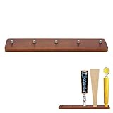 UNICRAFTALE Bierhahn Halterung Für 5 Zapfhahn Kokosnussbraun Rechteckig 88x407x28.5mm Aus Holz Ideal Für Hausbrauerei Bar Hobbyraum Oder Verkostungsraum.