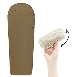 Naturehike Saco de Dormir Ultraligero para Cabaña,...: Saco de dormir ultraligero: el peso total del saco de dormir es de sólo 128g/0.28lbs, casi no se siente al transportarlo. Tamaño expandido: 80x210cm/31.5x82.7in; Tamaño guardado: 6x15cm/2.4x5.9in, almacenamiento compacto, no ocupa espacio extra. La b...