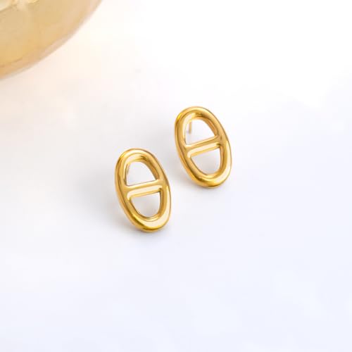 Image of Rubans Demi Fine Stainless Steel Stud Earrings Daily Gift for Women & Girls