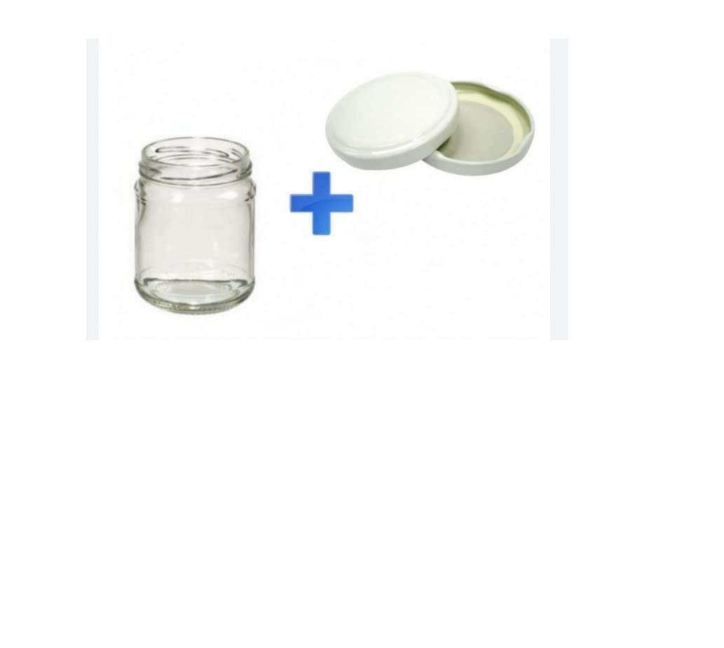 Rubin set da 90 vasetti in vetro da 212ml, con Inclusi Tappi Bianchi