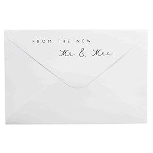 Gsm brands thank you cards for wedding mr and mrs theme 100 cards with envelopes  urban country home decor