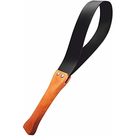 AOXVIA PU Leather Paddle Riding Crop for Horses Equestrianism Crop with Anti-Slip Wooden Handle Cover