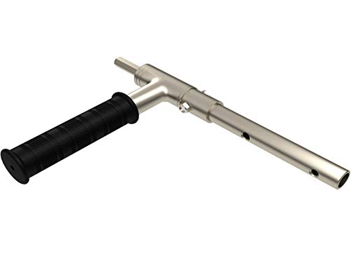 Ice Auger Drill Adapter with Handle - 18mm/0.720" Output Shaft Diameter - Steel