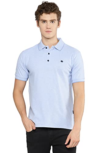 Image of Allen Cooper Solid Pure Cotton Polo Tshirts for Men