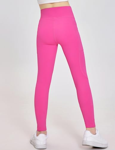 Zaclotre Girls Athletic Leggings with 4 Pockets High Waist Tights Kids Workout Yoga Pants for Running Dance3