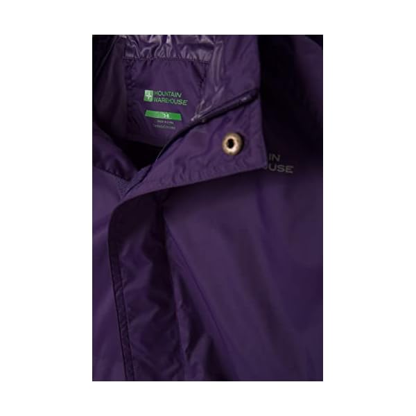 Mountain Warehouse Kids Waterproof Pakka Jacket - Adjustable Hood Dark Purple 11-12 Years - Image 6
