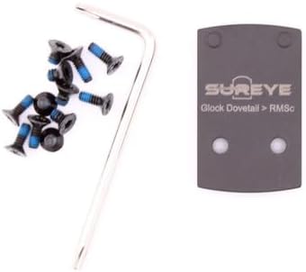 Rear Sight Dovetail to RMSc Optical Mount Plate - Glock-Sytle Slide Profile | Glock-Style Dovetail Cut