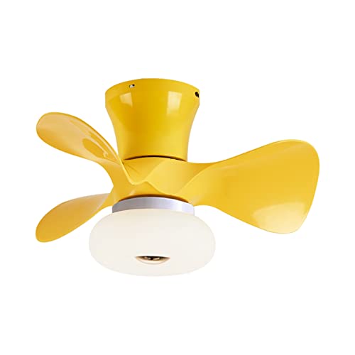 Bambini Ventilatore da Soffitto con Luce e Telecomando 6 Velocità Silenziosa Plafoniera con Ventilatore Reversibile Inverno/Estate Ventilatori da Soffitto con Lampada Soggiorno Cameretta-D|91CM