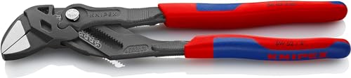 KNIPEX Zangenschlüssel Zange und Schraubenschlüssel in einem Werkzeug auf SB-Karte mit Mehrkomponenten-Hüllen 250 mm, 86 02 250 SB