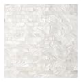 Art3d 6-Pack Peel and Stick Mother of Pearl Shell Tile for Kitchen Backsplashes, 12" x 12" White Brick