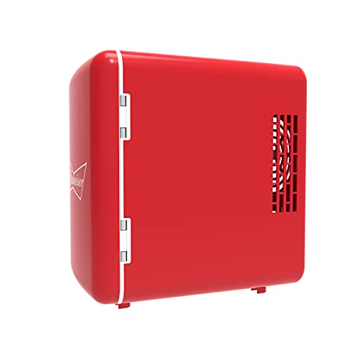 Budweiser MIS135BUD, Mini Portable Compact Personal Fridge Cooler, 4