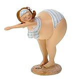 tolle Dekoidee Badenixe im Bikini startend 13 cm Mädchen Rubensfrau mollige Dame Dicke Frau Badezimmer Figur Schwimmerin